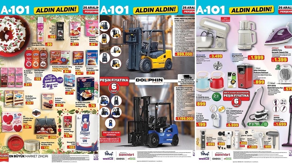 A101'e Elektrikli Forklift Geliyor! 25 Aralık 2025 Aldın Aldın Kataloğu