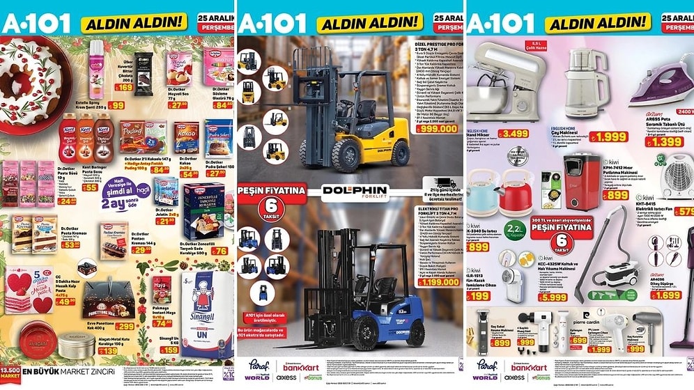 A101'e Elektrikli Forklift Geliyor! 25 Aralık 2025 Aldın Aldın Kataloğu