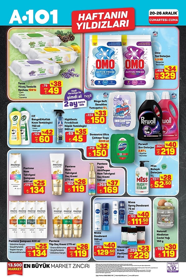 Omo Toz Deterjan 5,5 Kg 329 TL