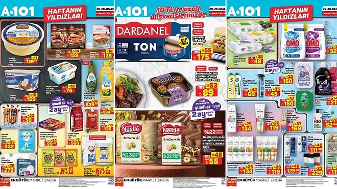 20 - 26 Aralık 2025 A101 Haftanın Yıldızları Kataloğu