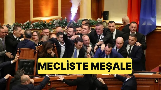 Arnavutluk Parlamentosu Yine Karıştı: Vekiller Meşale Yaktı, Pet Şişe Fırlattı