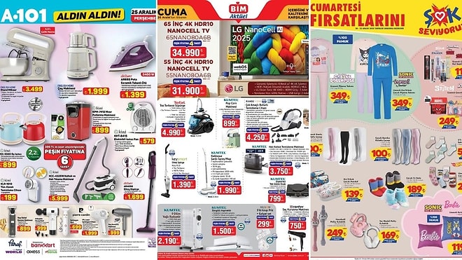 İndirim Günleri Başlıyor! 20 - 26 Aralık Haftasında A101 ve BİM Aktüel Ürünler Listesinde Ne Var?