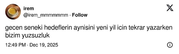 Geçen sene hazırlıktı gibi düşün.