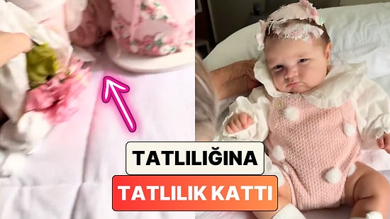 Fotoğraf Çekimi İçin Pastanın Yanına Oturtulan Bebek Dengesini Sağlayamayınca Pastaya Düştü