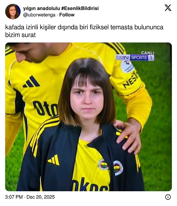 Sevmiyoruz kardeşim, çek elini ayağını.