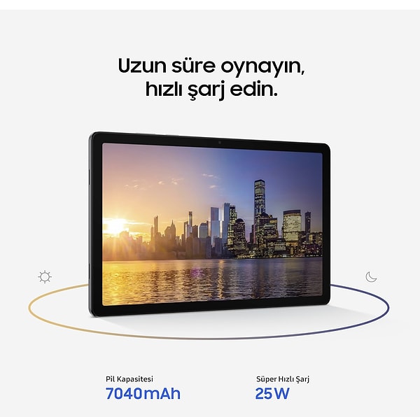 Samsung Galaxy Tab A11+ Android tablet, gri rengiyle hem şık hem işlevsel!