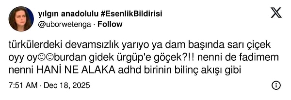 Dinleyiciye bırakmış.