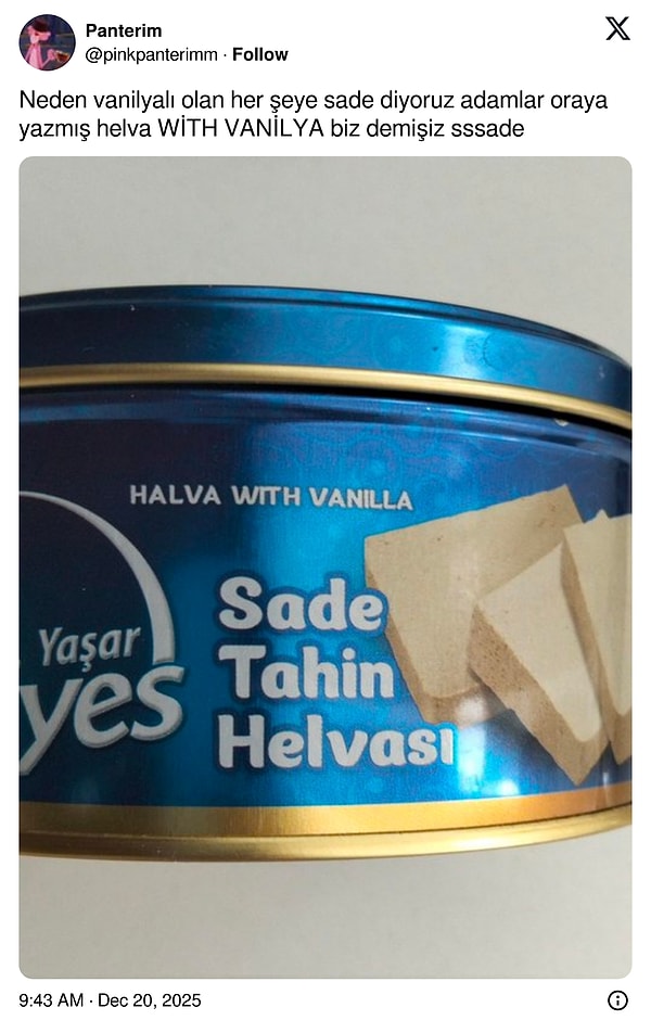 Vanilyaya çok haksızlık ediliyor...