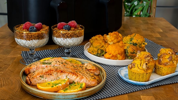 Bal Kabaklı Muffin, Yoğurtlu Fit Crumble, Çıtır Brokoli/ Karnabahar Lokmaları ve Portakallı Somon Nasıl Yapılır?