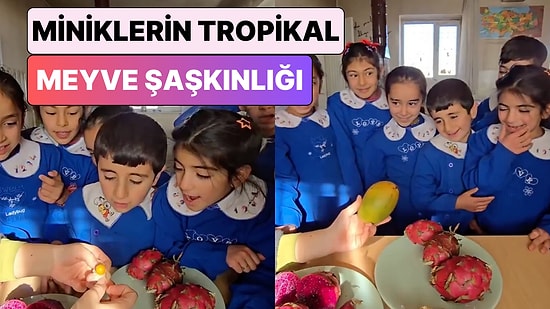 Bir Köy Öğretmeni Öğrencilerini Tropikal Meyvelerle Tanıştırdı
