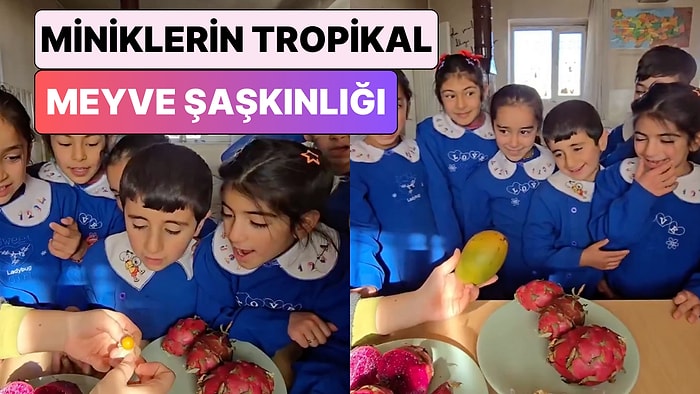 Bir Köy Öğretmeni Öğrencilerini Tropikal Meyvelerle Tanıştırdı