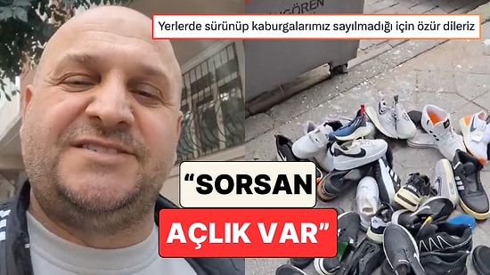 Bir Vatandaş Çöp Kutularını Gezerek Ekonomi Analizi Yaptı: "Sorsan Açlık Var Çöpte Et Var"