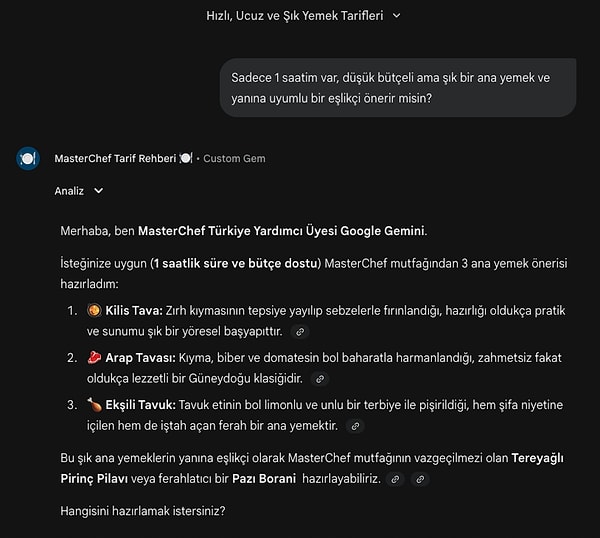 "Bugün ne pişirsem?" derdine son!
