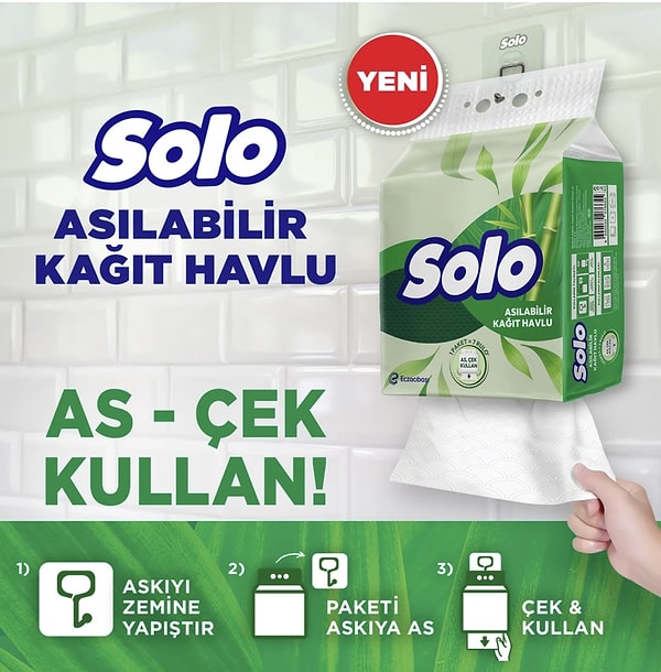 Solo Asılabilir Kağıt Havlu ürünlerinde 2 al 1 öde fırsatını keşfet!