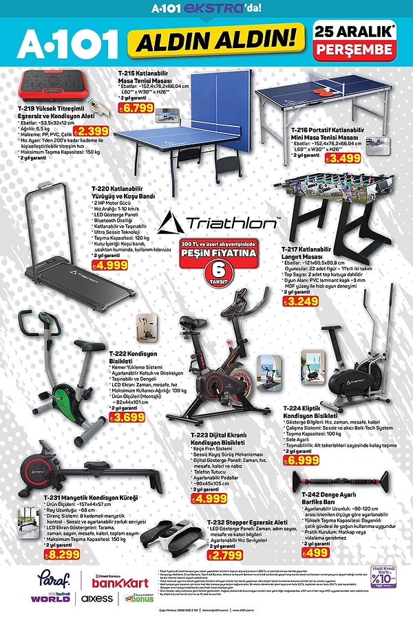 Katlanabilir Masa Tenisi Masası 6.799 TL