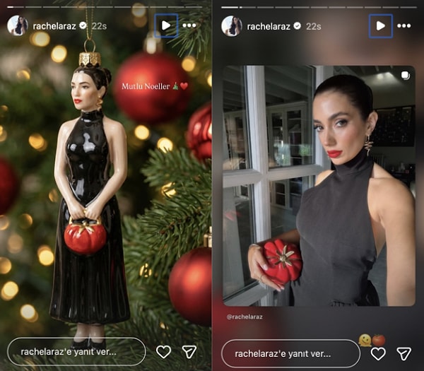 Rachel Araz'ın yılbaşı için hazırladığı ağaçtaki süslemelerin detayları ağzıları açık bıraktı.