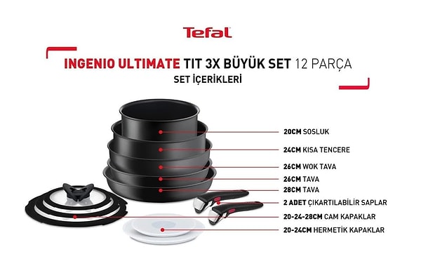 Bu model özellikle büyük boy olarak tasarlandığı için, aile yemekleri, sebze soteleme, et kızartma gibi geniş hacimli pişirme işleri için ideal.