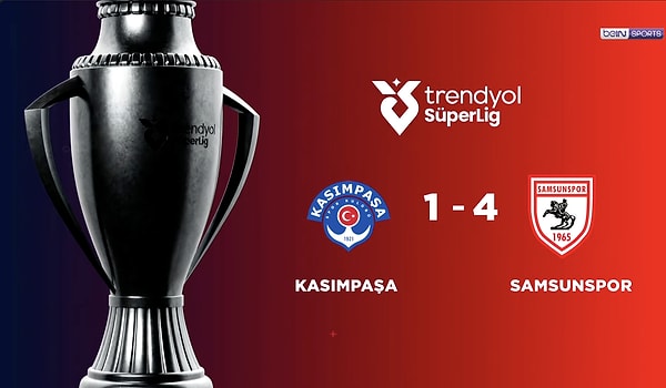 Ligin 10. haftasında üst sıralarda bulunan Samsunspor, 11 puanlı Kasımpaşa deplasmanına gitmişti.