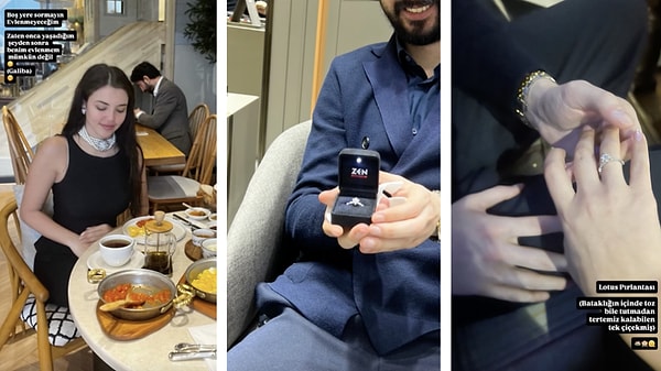 Aygün Aydın'ın geçtiğimiz akşam evlilik teklifi aldı ve sosyal medyadan yaptığı paylaşımlar dikkat çekti.