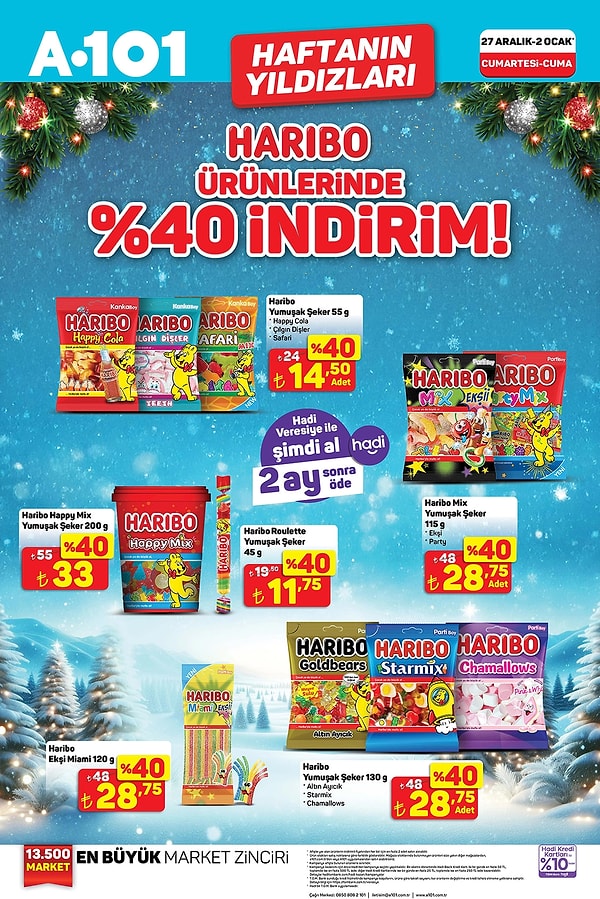 Haribo ürünlerinde %40 indirim