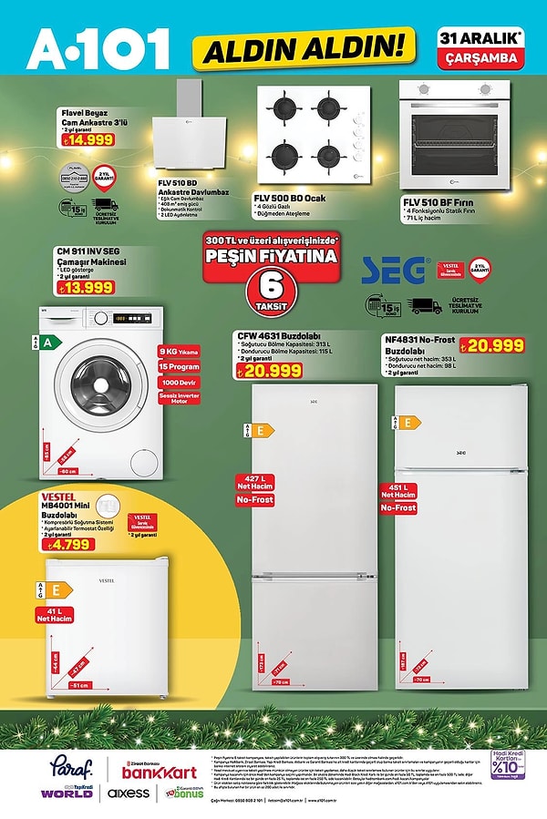 Flavel Cam Ankastre 3'lü 14.999 TL
