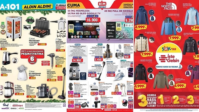 İndirim Günleri Başlıyor! 27 Aralık - 2 Ocak Haftasında A101 ve BİM Aktüel Ürünler Listesinde Ne Var?