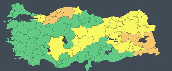 27 Aralık Meteoroloji 38 İl Kar Yağışı Haritası