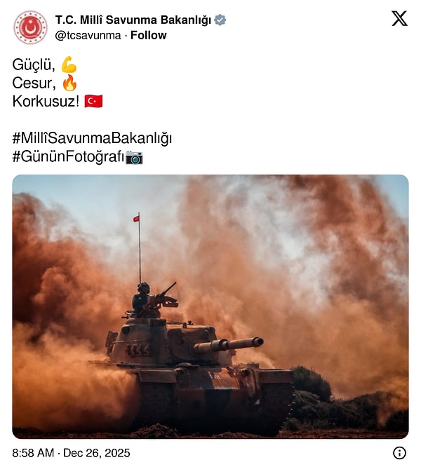 İlk paylaşım MSB'den geldi.