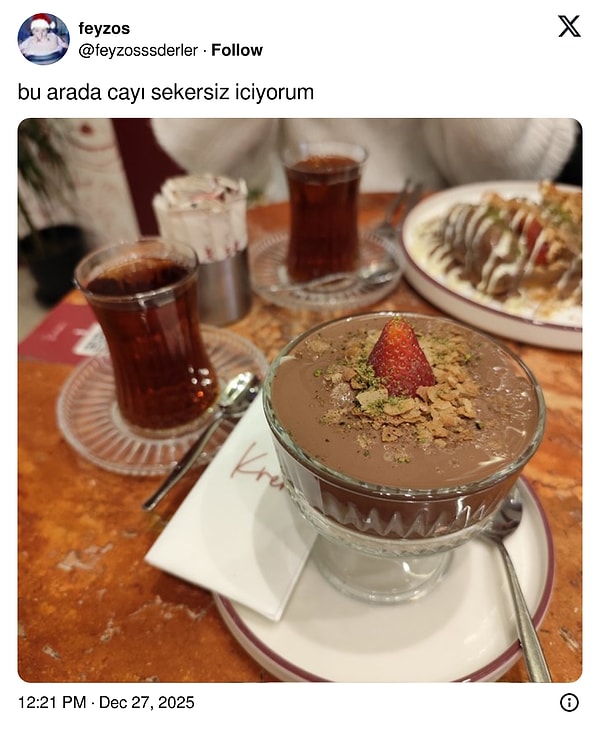 Çayı şekersiz içenler burada mı?