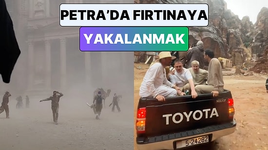Neredeyse Hiç Yağış Görmeyen Petra Antik Kenti'nde Fırtınaya Yakalanan Turistler Ekipler Tarafından Kurtarıldı