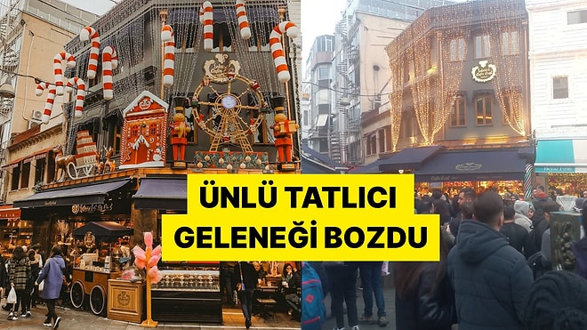 Kadıköy'ün Yılbaşı Temalarıyla Ünlü Tatlıcısı Bu Yıl Süsleme Yapmadı