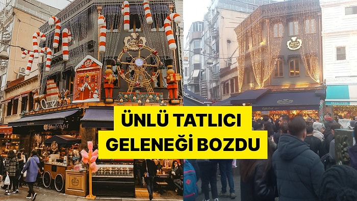 Kadıköy'ün Yılbaşı Temalarıyla Ünlü Tatlıcısı Bu Yıl Süsleme Yapmadı