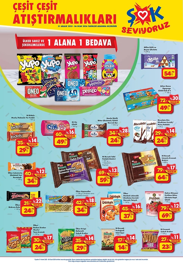 Çeşit Çeşit Atıştırmalıklar