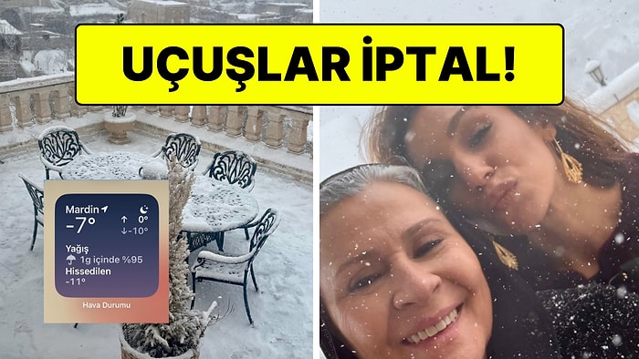 Kar Yağışı Nedeniyle Uçuşlar İptal! Uzak Şehir Oyuncuları Mardin'de Mahsur Kaldı