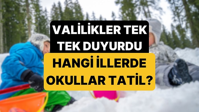 Yarın Okullar Tatil mi? 31 Aralık İstanbul'da Okullar Tatil mi, Hangi İllerde Kar Tatili Oldu?