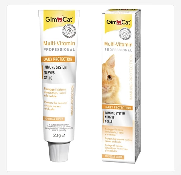 Gimcat Multi Vitamin Paste 12 Vitaminli Kedi Malt Macunu %44 İndirimli!