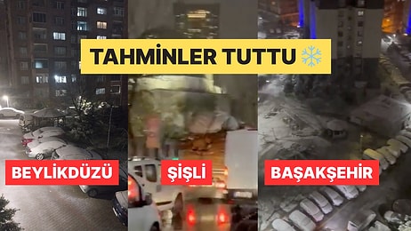 İstanbul'da Beklenen Kar Yağışı Başladı