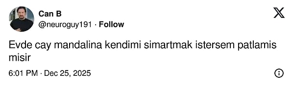 Oo patlamış mısır falan.