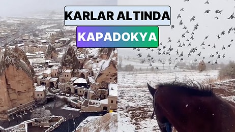 Her Mevsim Bir Masal Diyarını Andıran Kapadokya'nın Karlar Altındaki Görüntüsü Görenleri Büyüledi
