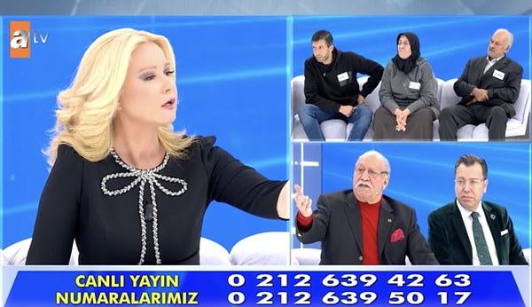 Müge Anlı ise Rahmi Özkan'ın açıklamasına sert çıkarak, "Rica ediyorum benim programımda böyle şeyler konuşmayın, bunlar çok çirkin şeyler" dedi.