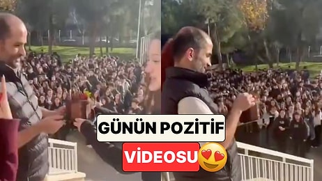 Aydın'da Bir Lisede Öğrenciler Okulun Tüm İşlerini Yapan Görevlinin Doğum Gününü Kutladı