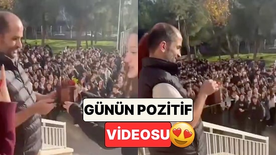 Aydın'da Bir Lisede Öğrenciler Okulun Tüm İşlerini Yapan Görevlinin Doğum Gününü Kutladı