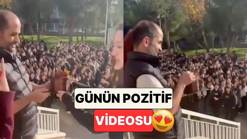 Aydın'da Bir Lisede Öğrenciler Okulun Tüm İşlerini Yapan Görevlinin Doğum Gününü Kutladı