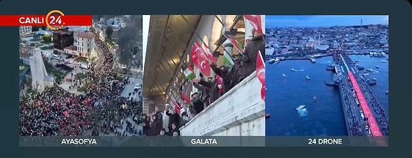 İstanbul’da yeni yılın ilk günü soykırımcı İsrail’in Gazze’de uyguladığı vahşet protesto edildi.