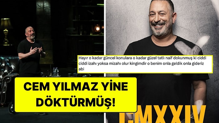 Cem Yılmaz'ın Netflix'te Yayınlanan Son Gösterisi "CMXXIV" Beğeni Dolu Yorumlar Aldı