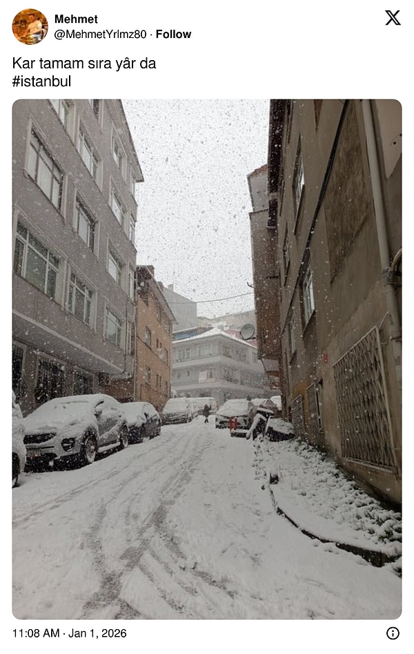 Sonunda İstanbul da beyaz örtüye kavuştu.