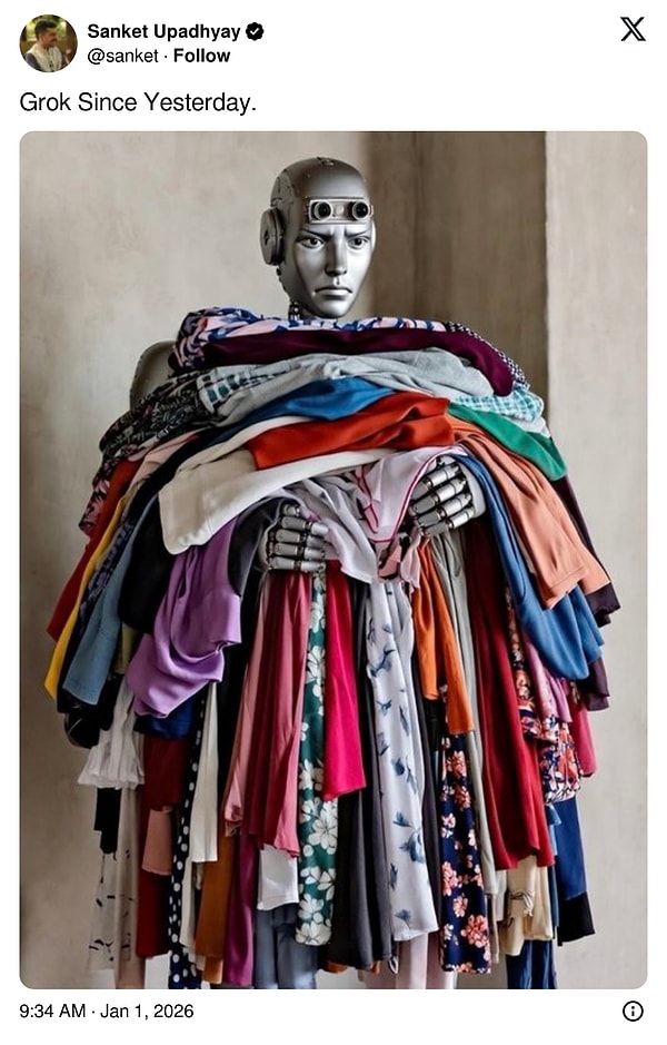 Grok bir süredir verilen komutlarla insanları soyundurmaya başladı.