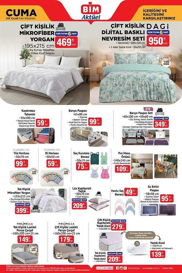 Çift Kişilik Mikrofiber Yorgan 469 TL