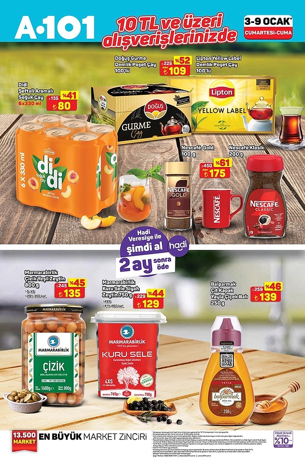 10 TL ve üzeri alışverişlerinizde;