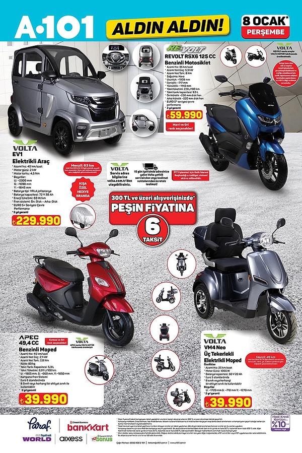 Volta EV1 Elektrikli Araç 229.990 TL